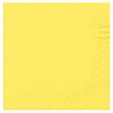 Servett Gul 40x40cm 3-Lag 1/4-Vikt 1000st